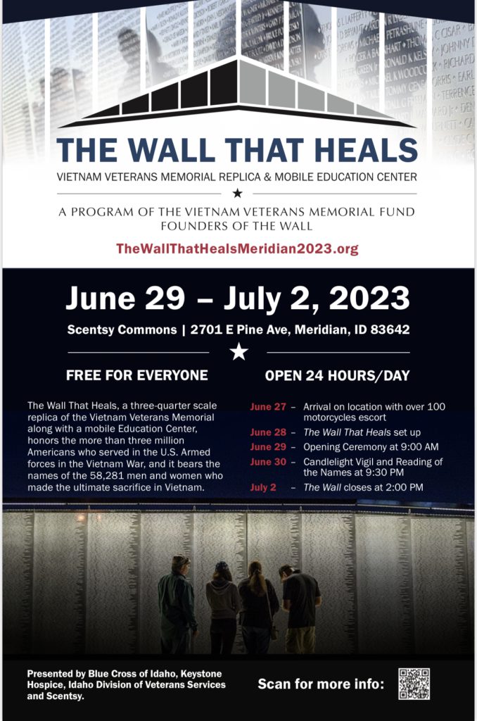 The Wall That Heals Vietnam Veterans Memorial Replica & Mobile Education Center. A program of the Vietnam Veterans Memorial Fund Founders of the Wall. TheWallThatHealsMeridian2023.org